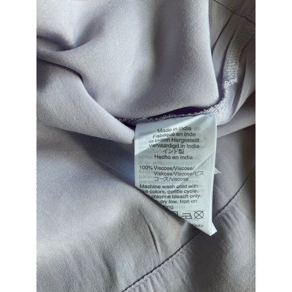 J. Crew Lavender Wrap Blouse Women’s Size 4 Long Sleeve V-Neck Tie Waist Top - Picture 4 of 6